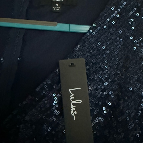 Lulu's Midnight Blue Sequin High Low Dress - Picture 4 of 4